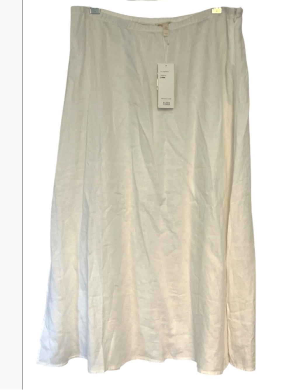 NWT Eileen Fisher Linen Full Skirt Maxi White
